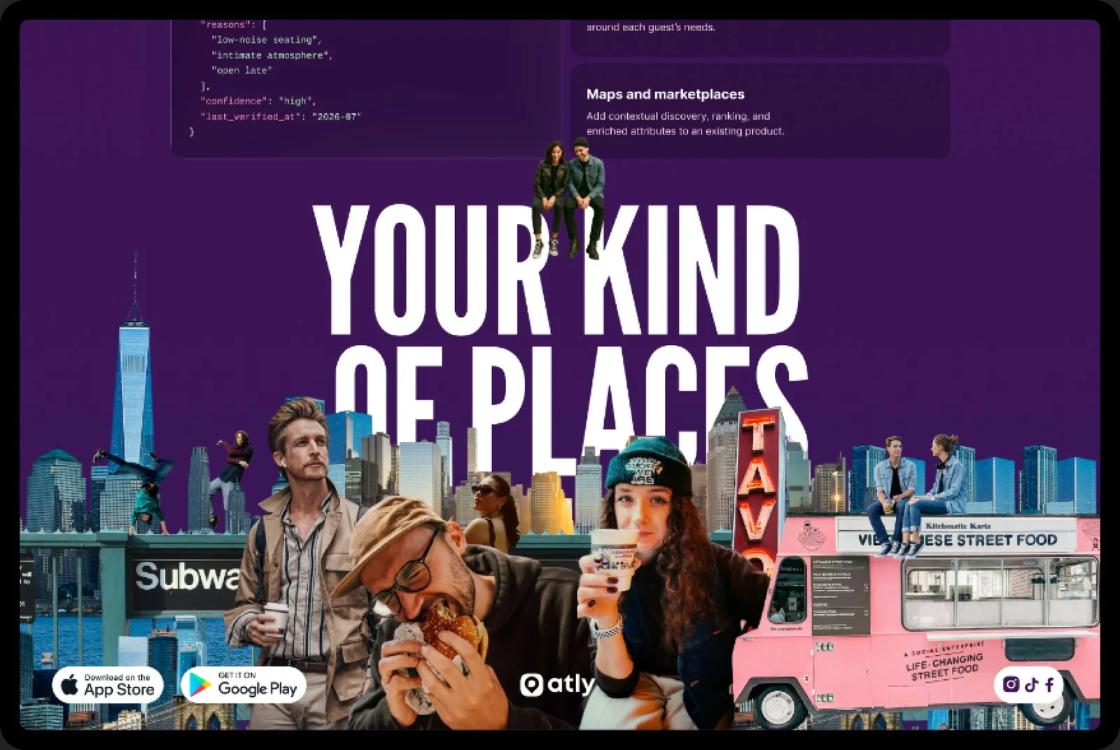 Atly marketing site close, Your kind of places