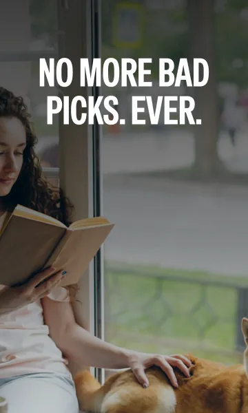 Paywall photo: a woman reading by a window with her dog.