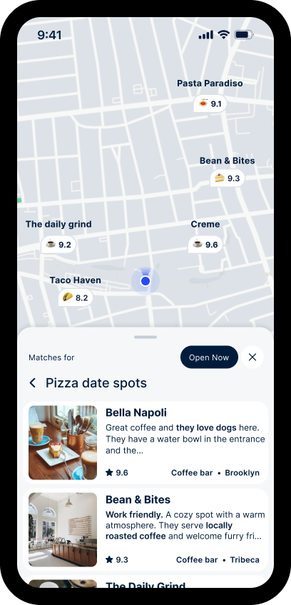 Atly app screen