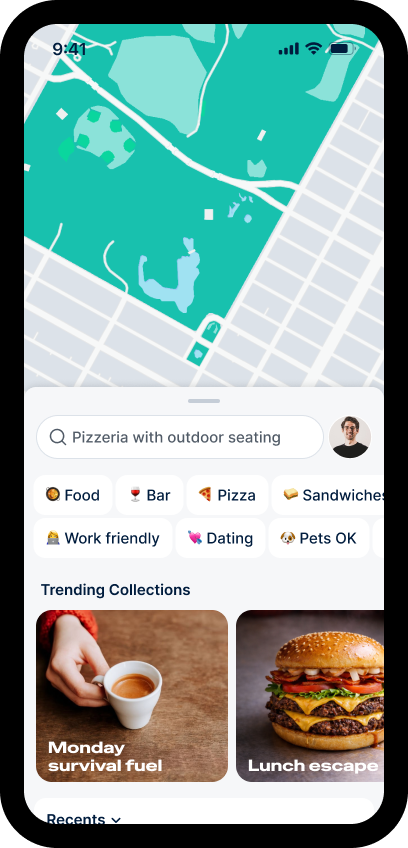 Atly app screen