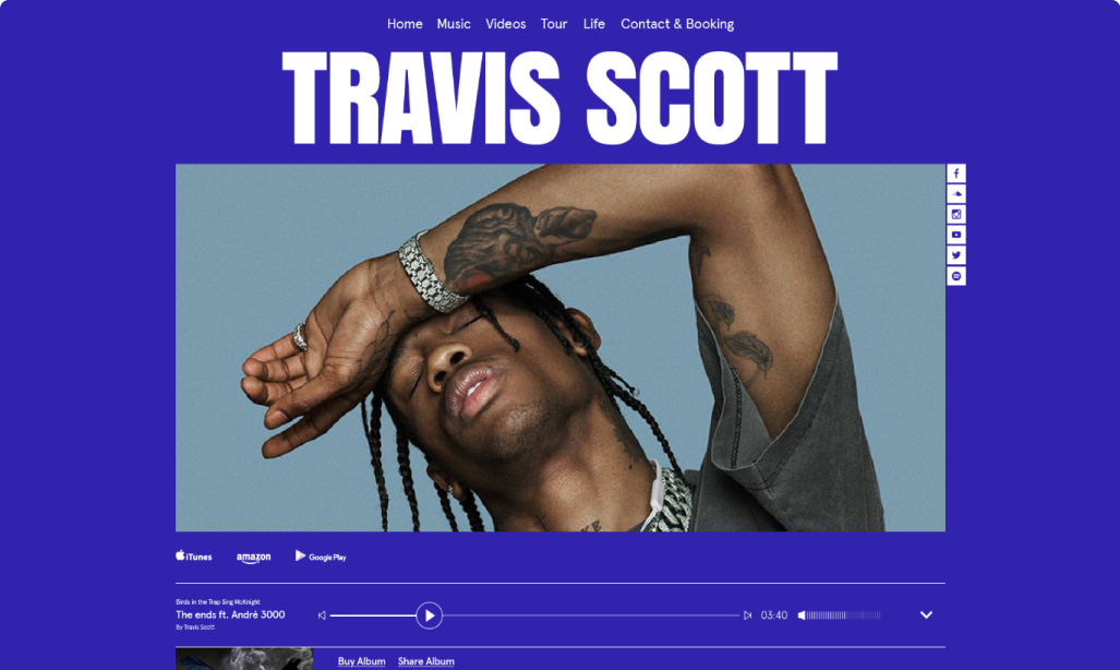 Wix Musician Template demo