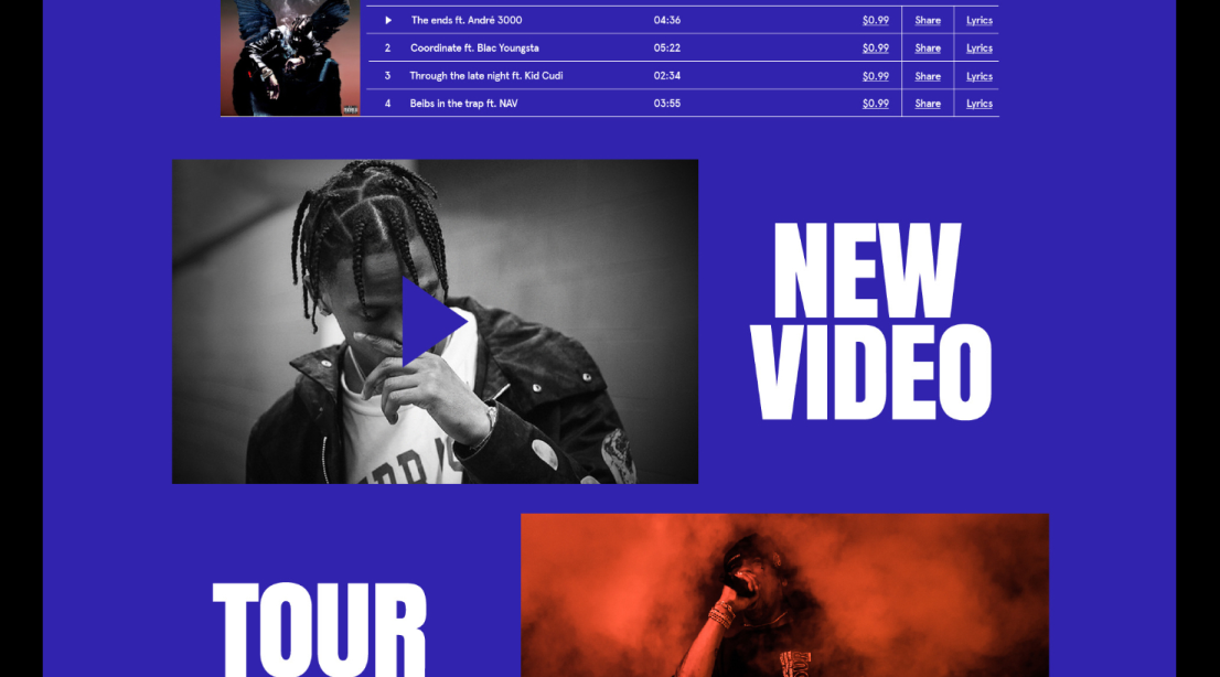 Wix Musician Template specification